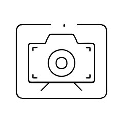 front camera icon, front camera line art - simple line art of front camera, perfect for front camera logos and icons