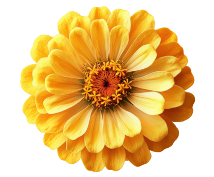 Vibrant yellow flower blooms nature garden bright lighting isolated on transparent background