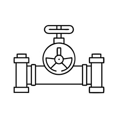 gas pipeline icon, gas pipeline line art - simple line art of gas pipeline, perfect for gas pipeline logos and icons