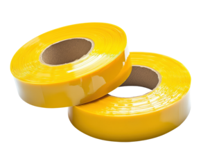 Sealing applications with yellow tape workshop product isolated on transparent background