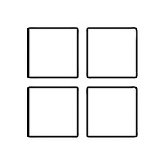 grid view icon, grid view line art 