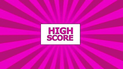 Animation of high score text over colorful shapes on black background  Game Display with Futuristic Lighting - Powered by Adobe