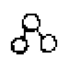 Obraz premium pixelate molecule icon