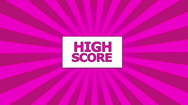 Animation of high score text over colorful shapes on black background  Game Display with Futuristic Lighting - Powered by Adobe