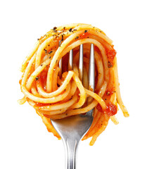 Delicious spaghetti fork culinary delight food isolated on transparent background
