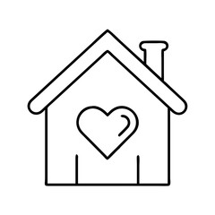 home sweet home icon, home sweet home line art - simple line art of home sweet home, perfect for home sweet home logos and icons