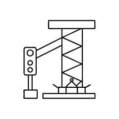 hydraulic lift icon, hydraulic lift line art - simple line art of hydraulic lift, perfect for hydraulic lift logos and icons