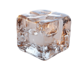 Ice cube kitchen product isolated on transparent background