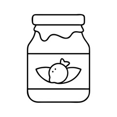 jam jar icon, jam jar line art - simple line art of jam jar, perfect for jam jar logos and icons