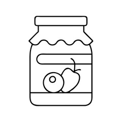 jam jar icon, jam jar line art - simple line art of jam jar, perfect for jam jar logos and icons