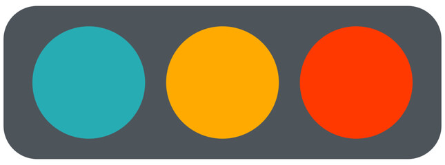 地図・MAPで使える新型LED信号機アイコンマーク黒