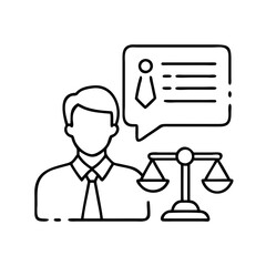 legal advice icon, legal advice line art - simple line art of legal advice, perfect for legal advice logos and icons