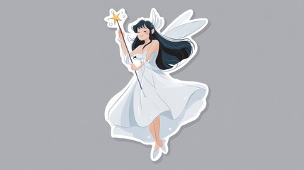 Fototapeta premium Magical Fairy with Wand and Wings Image