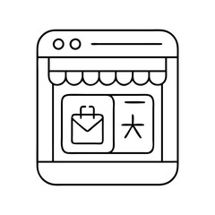 app store icon, app store line art - simple line art of app store, perfect for app store logos and icons