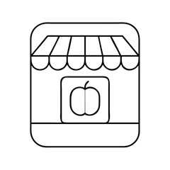 app store icon, app store line art - simple line art of app store, perfect for app store logos and icons