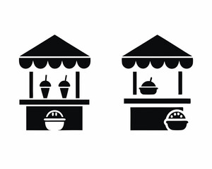 Food Court icon silhouette vector illustration