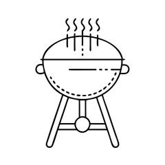 barbecue icon, barbecue line art - simple line art of barbecue, perfect for barbecue logos and icons