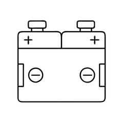 battery icon, battery line art - simple line art of battery, perfect for battery logos and icons