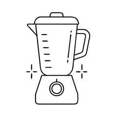 blender icon, blender line art - simple line art of blender, perfect for blender logos and icons