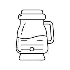 blender jar icon, blender jar line art - simple line art of blender jar, perfect for blender jar logos and icons
