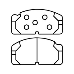 brake pads icon, brake pads line art - simple line art of brake pads, perfect for brake pads logos and icons