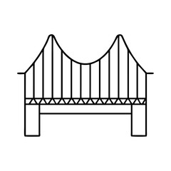 bridge icon, bridge line art - simple line art of bridge, perfect for bridge logos and icons