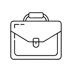briefcase icon, briefcase line art - simple line art of briefcase, perfect for briefcase logos and icons