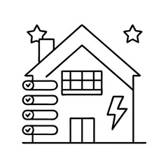 building energy rating icon, building energy rating line art - simple line art of building energy rating, perfect for building energy rating logos and icons