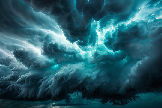 Exciting anticipation builds as dark storm clouds swirl and gather, creating appealing  dramatic and intense atmosphere before pretty thrilling arrival of appealing  thunderstorm  