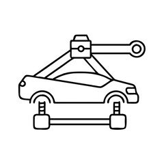 car jack icon, car jack line art - simple line art of car jack, perfect for car jack logos and icons