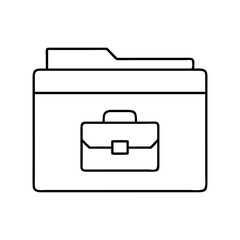 case folder icon, case folder line art - simple line art of case folder, perfect for case folder logos and icons
