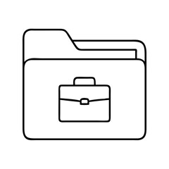 case folder icon, case folder line art - simple line art of case folder, perfect for case folder logos and icons
