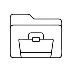 case folder icon, case folder line art - simple line art of case folder, perfect for case folder logos and icons