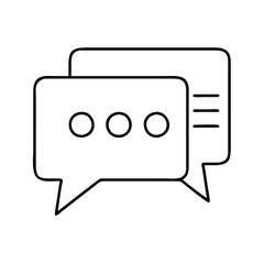 chat bubble icon, chat bubble line art - simple line art of chat bubble, perfect for chat bubble logos and icons
