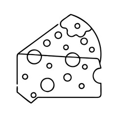cheese icon, cheese line art - simple line art of cheese, perfect for cheese logos and icons
