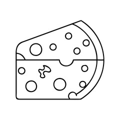 cheese icon, cheese line art - simple line art of cheese, perfect for cheese logos and icons