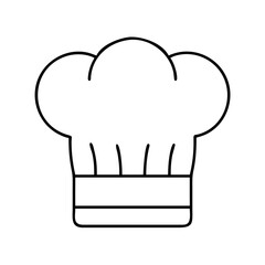 chef hat icon, chef hat line art - simple line art of chef hat, perfect for chef hat logos and icons