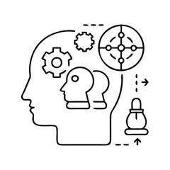 cognitive skills icon, cognitive skills line art - simple line art of cognitive skills, perfect for cognitive skills logos and icons