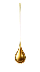 Gold Liquid Drop Isolated Illustration Background