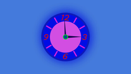 Wall clock showing time illustration. 