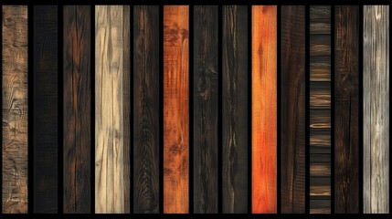 Wood plank collection background design