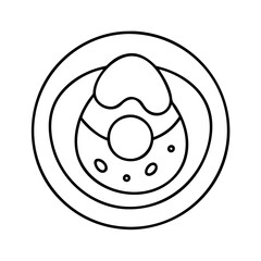 egg icon, egg line art - simple line art of egg, perfect for egg logos and icons