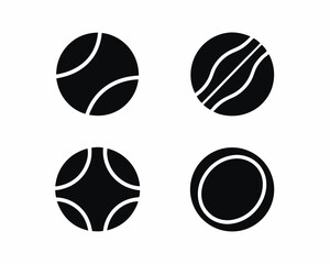 Fototapeta premium set of Tennis Ball icon silhouette vector illustration