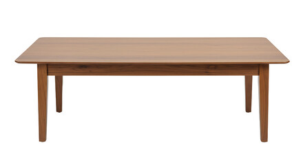 Elegant rectangular wooden coffee table with a sleek contemporary design