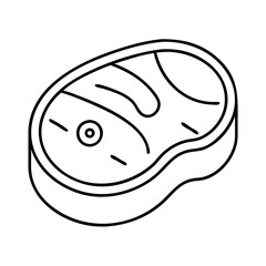meat icon, meat line art - simple line art of meat, perfect for meat logos and icons