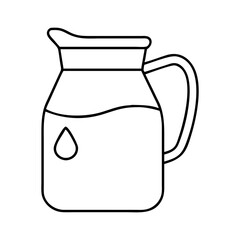 milk jug icon, milk jug line art - simple line art of milk jug, perfect for milk jug logos and icons
