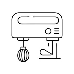 mixer icon, mixer line art - simple line art of mixer, perfect for mixer logos and icons