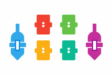 set of Buckle Up icon silhouette vector illustration