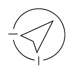 navigation icon, navigation line art - simple line art of navigation, perfect for navigation logos and icons