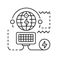 net metering icon, net metering line art - simple line art of net metering, perfect for net metering logos and icons